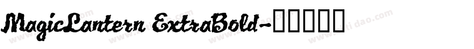 MagicLantern ExtraBold字体转换